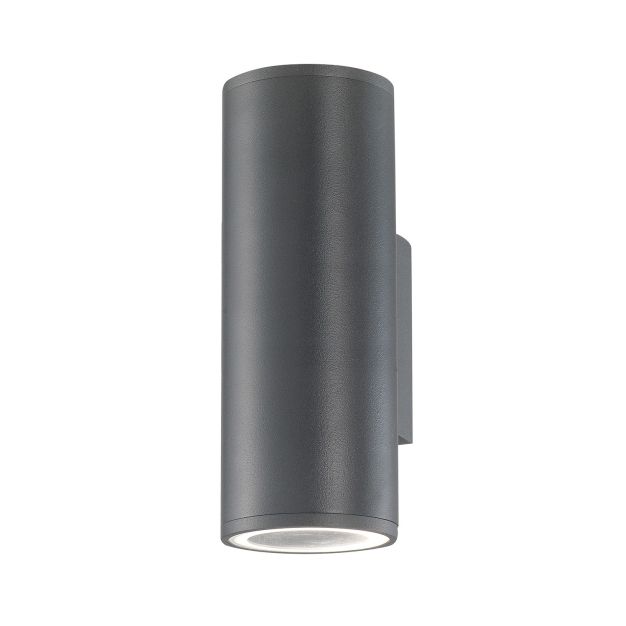 Nova Luce Nodus - buiten wandlamp - 6 x 10 x 18 cm - IP54 - donkergrijs