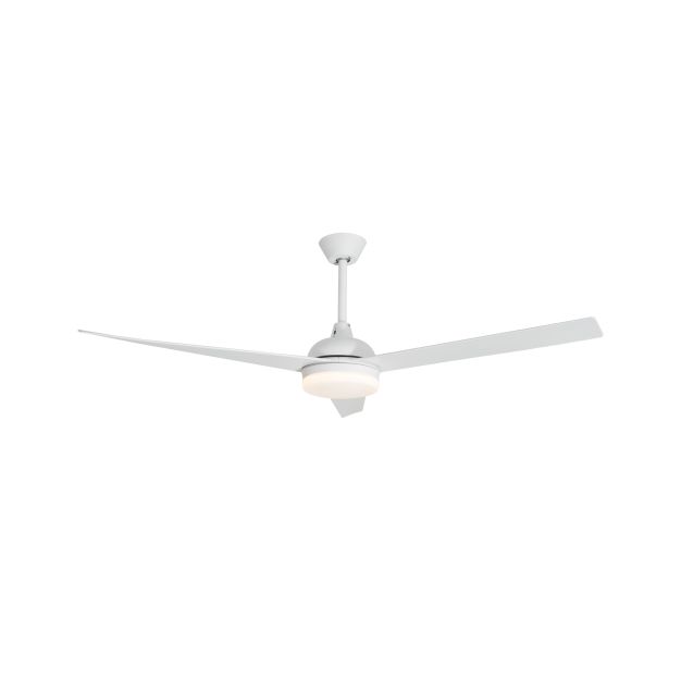 Nova Luce Flow - plafondventilator met licht en afstandsbediening - Ø 152 x 47 cm - 18W LED incl. - mat wit