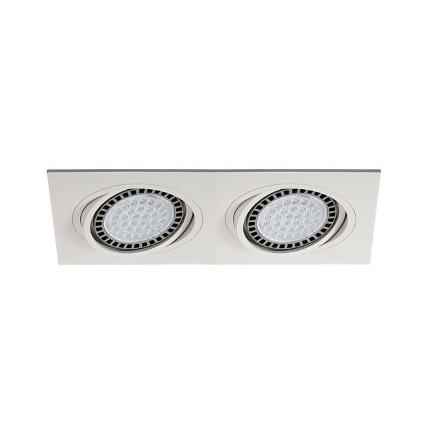 Zuma Line Boxy DL 2 - inbouwspot 2L - 350 x 180 mm, 315 x 155 mm inbouwmaat - wit