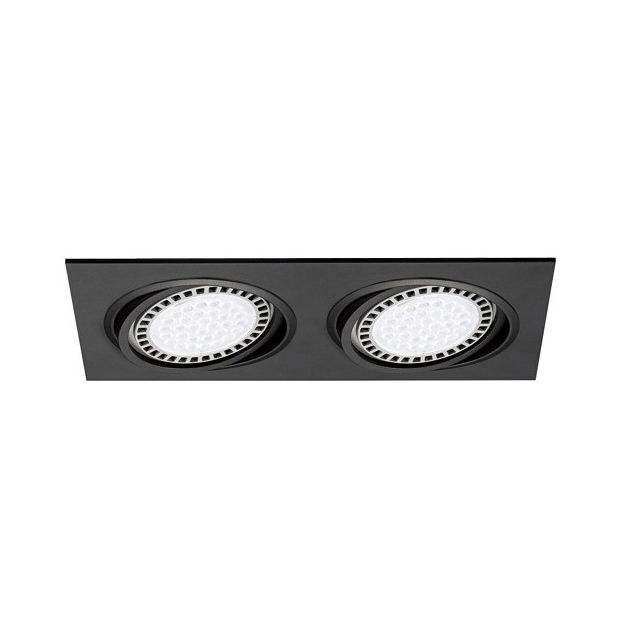 Zuma Line Boxy DL 2 - inbouwspot 2L - 350 x 180 mm, 315 x 155 inbouwmaat - zwart
