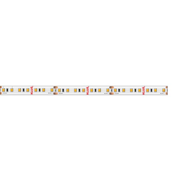 KLUS LED strip - 0,8cm breed, 500cm lengte - 24Vdc - dimbaar - 14,4W LED per meter - 140 LEDs per meter - IP20