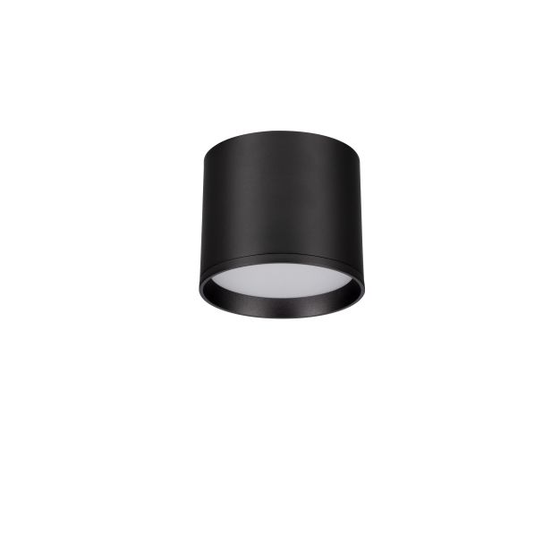 Nova Luce Ziaza - plafondlamp - Ø 10 x 8,6 cm - 10W LED incl. - zandzwart