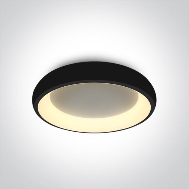 ONE Light LED Decorative - plafondverlichting - Ø 40 x 8,5 cm - 30W LED incl. - zwart - instelbare lichtkleur
