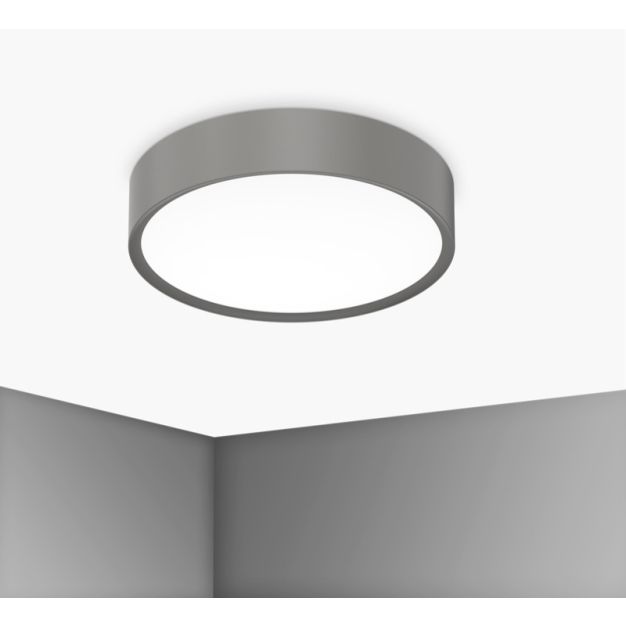 Century Italia Blanca Luxe - plafondlamp - Ø 40 x 7 cm - 24W LED incl. - grijs