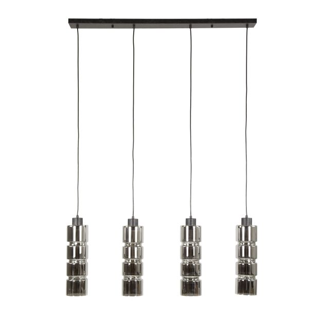 Vico Cylinder Glass - hanglamp - 105 x 12 x 150 cm - zwart