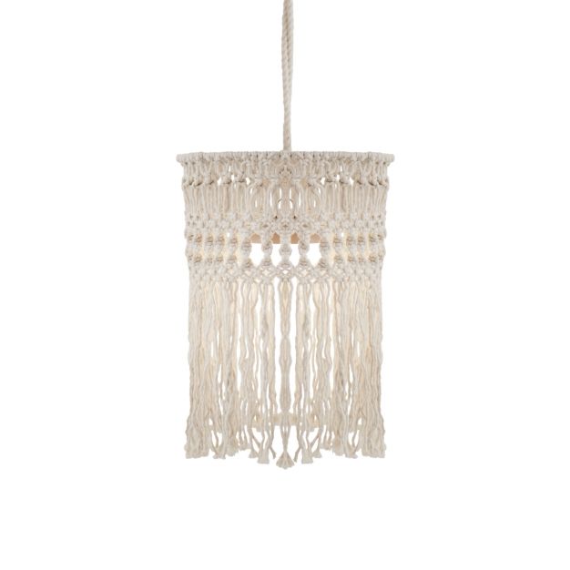 New Garden Mykonos Hang - hanglamp met oplaadbare lichtbron en afstandsbediening - Ø30 x 340 cm - 8,5 LED incl. - IP54 - katoen