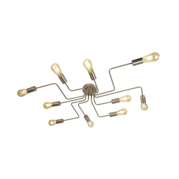 Searchlight Circuit - plafondverlichting - 82 x 52 x 12 cm - satijn zilver