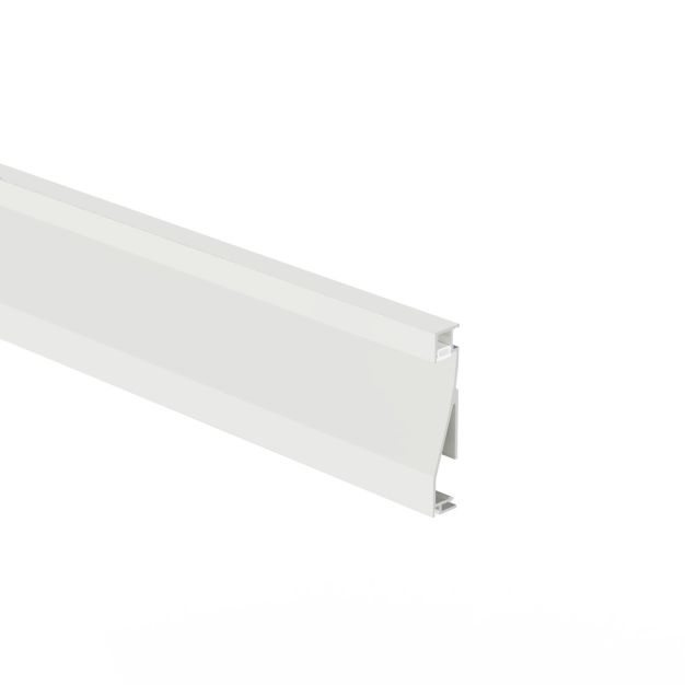 Klus Olis - aluminium plint profiel - 1,4 x 8 cm - wit