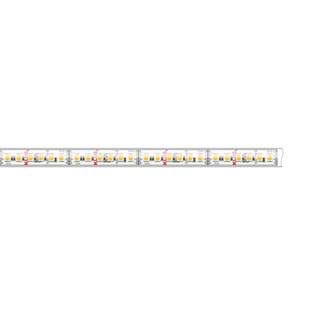 Klus LED strip - 1cm breed, 500cm lengte - 24Vdc - 7W LED per meter - 120 LEDs per meter - IP65 - RGB