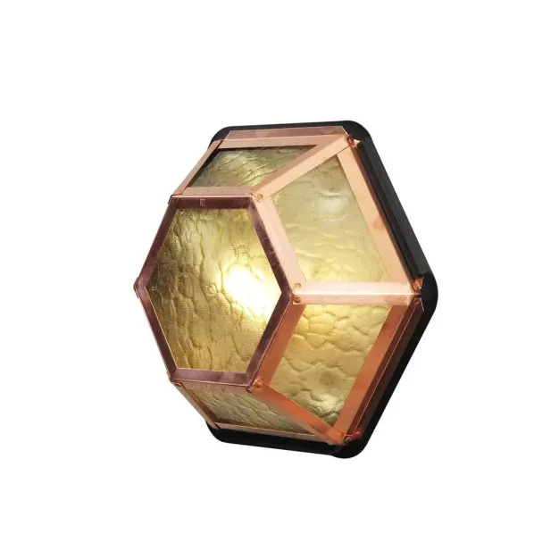 Konstsmide Castor - buiten wandlamp - 33 x 11 x 30 cm - IP23 - koper