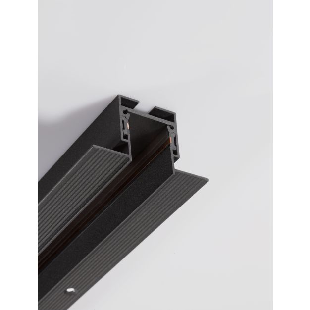 Nova Luce Planet 03 - trimless verzonken magnetisch profiel - 200 x 6,5 x 3,9 cm - zandzwart