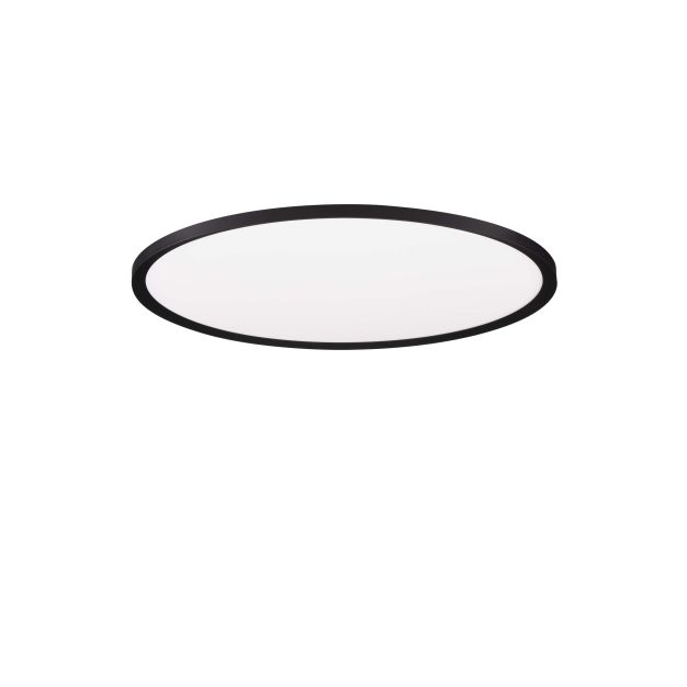Nova Luce Aoton - plafondlamp - Ø 60 x 5 cm - 55W dimbare LED incl. - zandzwart
