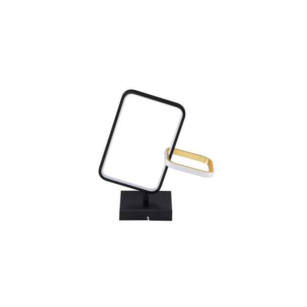 Nova Luce Imar - plafondlamp - 35 x 39 x 16 cm - 30W dimbare LED incl. - zandzwart en goud