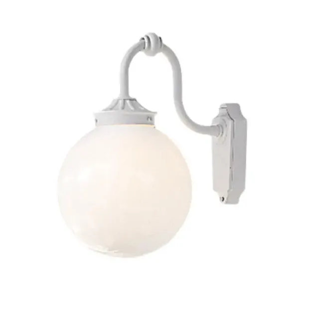 Konstsmide Arcturus Down - buiten wandlamp - 25 x 37 x 42 cm - IP23 - mat wit opaal