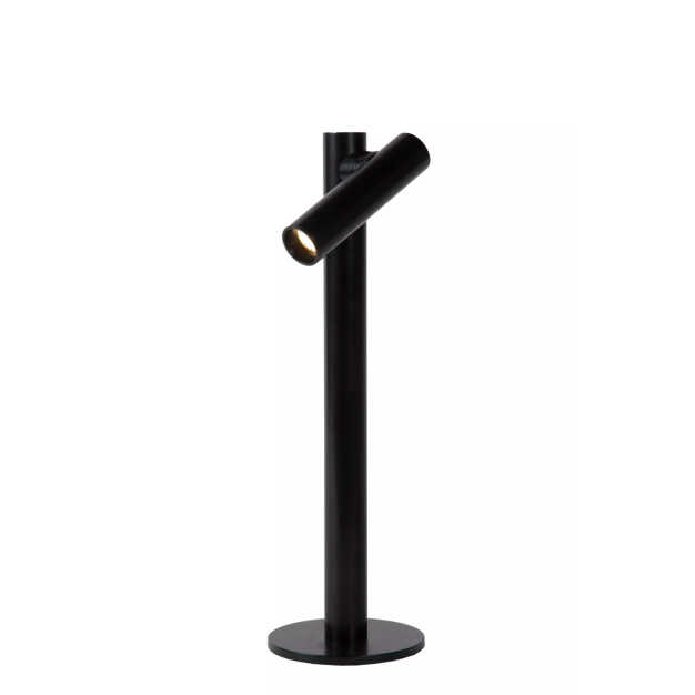 Lucide Antrim - oplaadbare tafellamp - Ø 11 x 35,8 cm - 2,2W dimbare led incl. - IP54 - zwart
