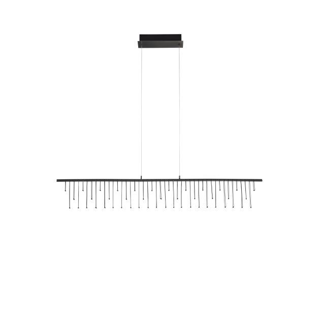 Nova Luce Stellar - hanglamp - 120 x 150 x 8 cm - 17W dimbare LED incl. - zwart chroom