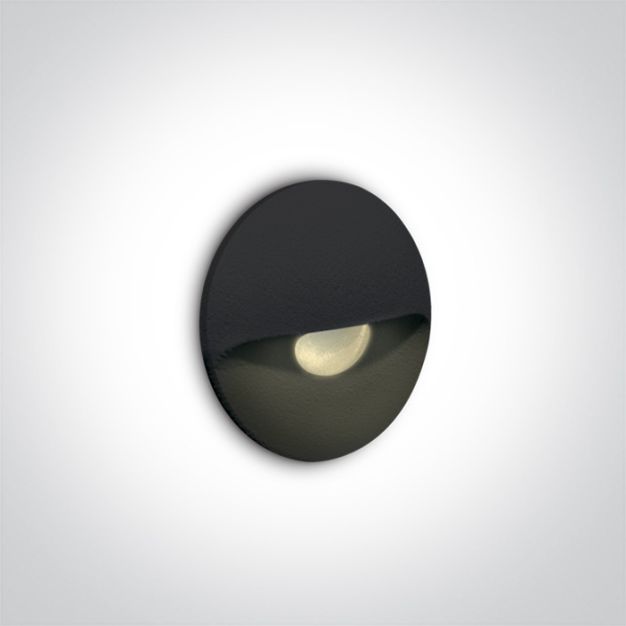 ONE Light Indoor Decorative Wall Recessed - inbouw wandverlichting - Ø 2,5 x 3,5 cm - 1W dimbare LED incl. - zwart