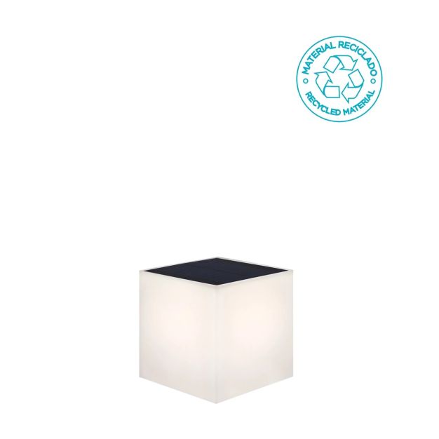 New Garden Wally - wandlamp op zonne-energie met afstandsbediening - 18 x 18 x 18 cm - 9,5W LED incl. - IP65 - wit - warm witte  lichtkleur