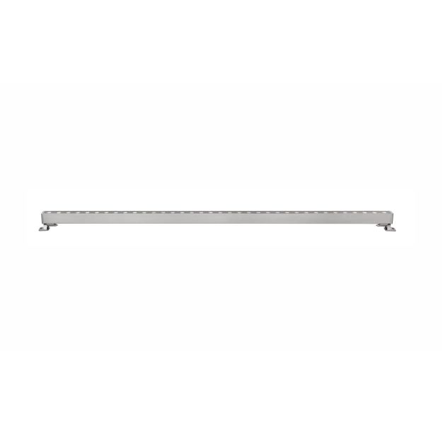 Nova Luce Wall Washer - 100 x 2,5 x 3,5 cm - 15W LED incl. - IP67 - satijn nikkel
