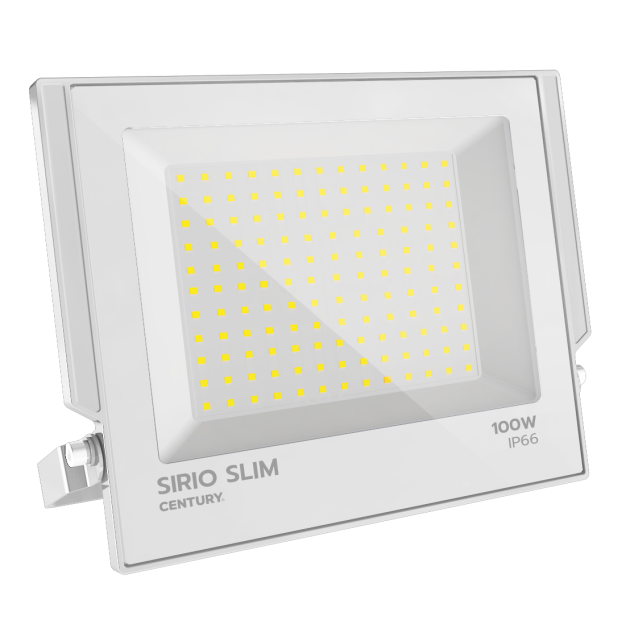 Century Italia Sirio Slim - verstraler - 27 x 2,9 x 23 cm - 100W LED incl. - 4000K - IP66 - wit