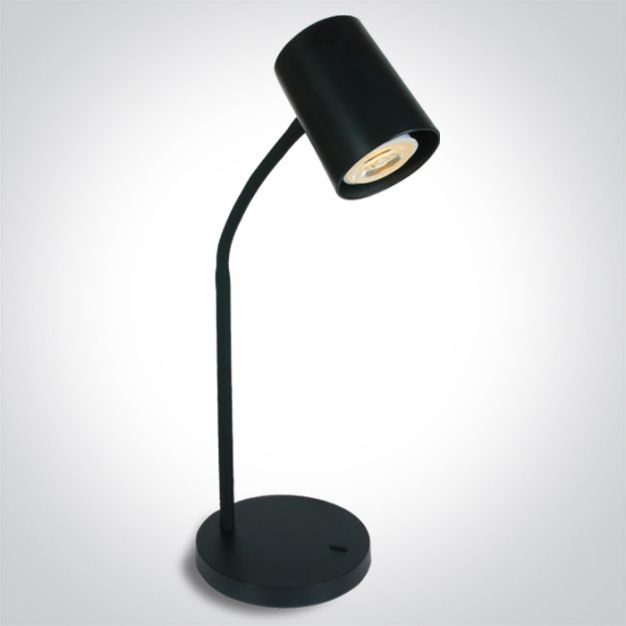 ONE Light Office & Kitchen - tafellamp - Ø 7,2 x 40 cm - zwart