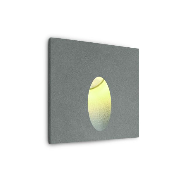 ONE Light Dark Light - buiten wandverlichting - 7 x 7 x 4,5 cm - 3W LED incl. - IP54 - grijs