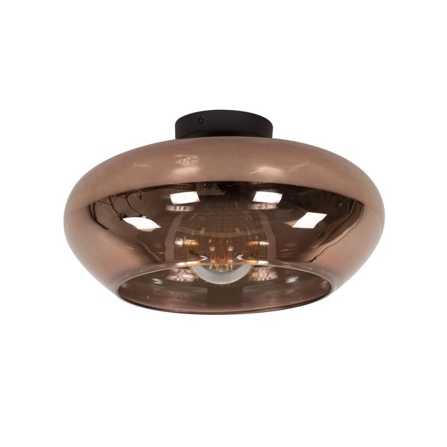 Vico Elevate Glass - plafondlamp - Ø 40 x 22 cm - koper