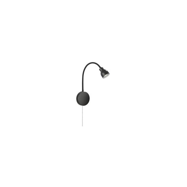 Fischer & Honsel Kevin - wandverlichting met schakelaar - Ø 10 x 35 cm - zwart
