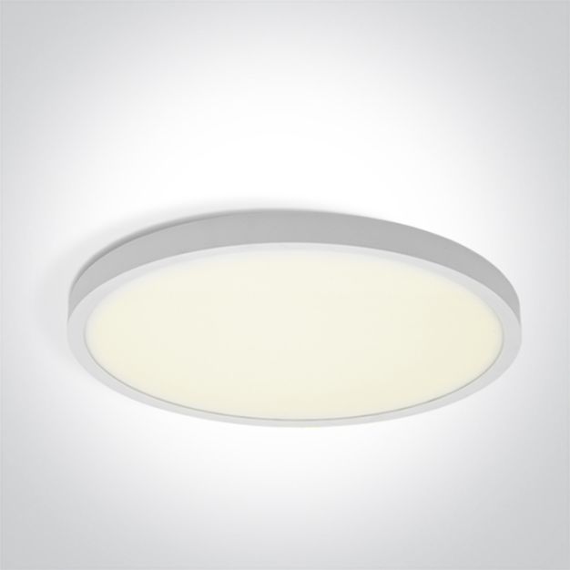 ONE Light Plafo - plafondverlichting - Ø 50 x 2,7 cm - 40W LED incl. - wit