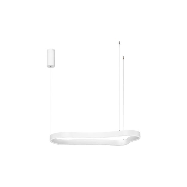 Nova Luce Dussa - hanglamp - 45 x 150 x 90 cm - 52W dimbare LED incl. - zandwit