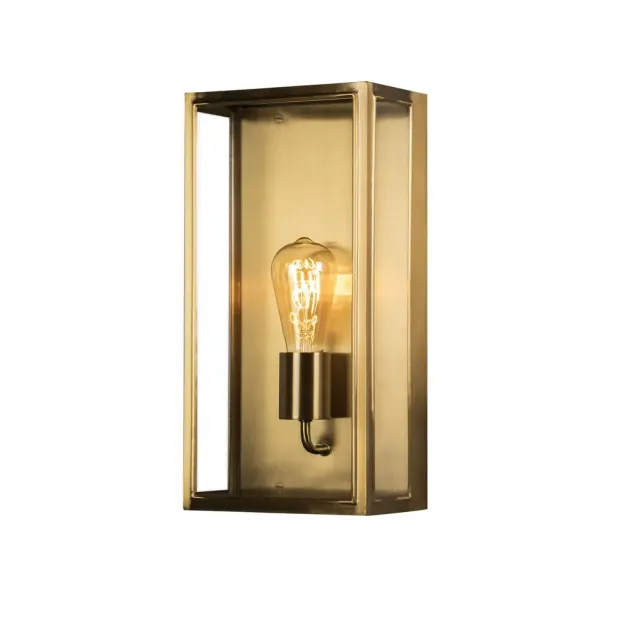 Konstsmide Capri Large - buiten wandlamp - 20,5 x 12,5 x 40 cm - IP44 - messing