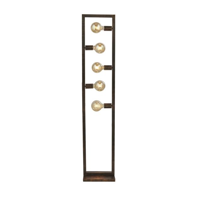 Searchlight Oblong - vloerlamp - 15 x 160 cm - rustiek bruin