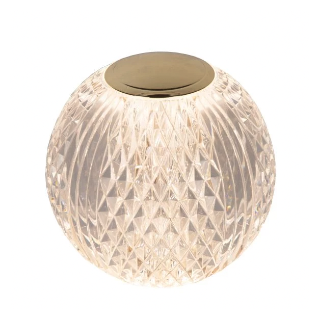 Lucide Cintra - tafellamp - Ø 11 x 10,5cm - 3 stappen dimmer - 2W LED incl. - oplaadbaar - 3000K