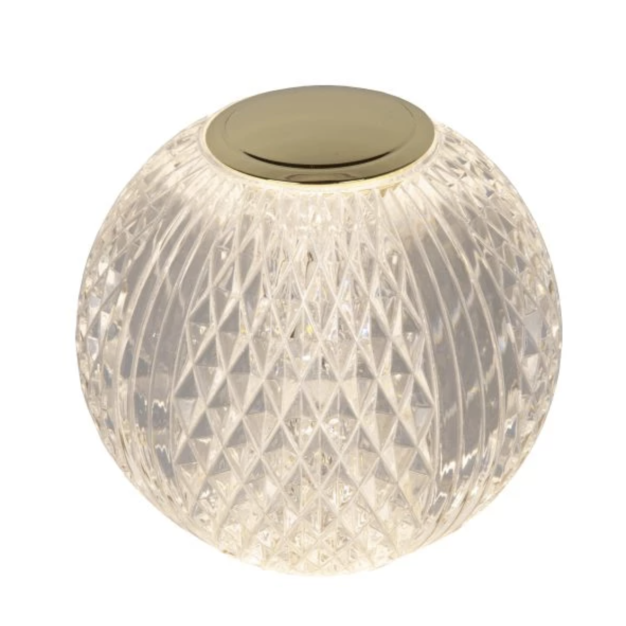 Lucide Cintra - tafellamp - Ø 9 x 8,7cm - 3 stappen dimmer - 1,5W LED incl. - oplaadbaar - 3000K