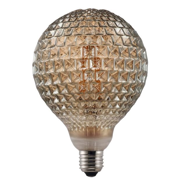 Nordlux Deco - Ø 12,5 x 17,7 cm - E27 - 2W niet dimbaar - 2200K - gerookt