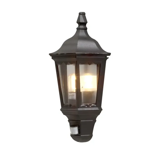 Konstsmide Firenze - buiten wandlamp met sensor - 25 x 16 x 49,5 cm - IP43 - mat zwart