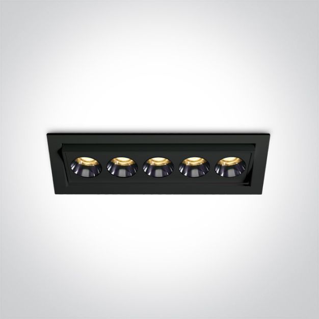 ONE Light Mirror Adjustable Boxes - inbouwspot - 158 x 50 mm, 150 x 43 mm inbouwmaat - 12W LED incl. - zwart
