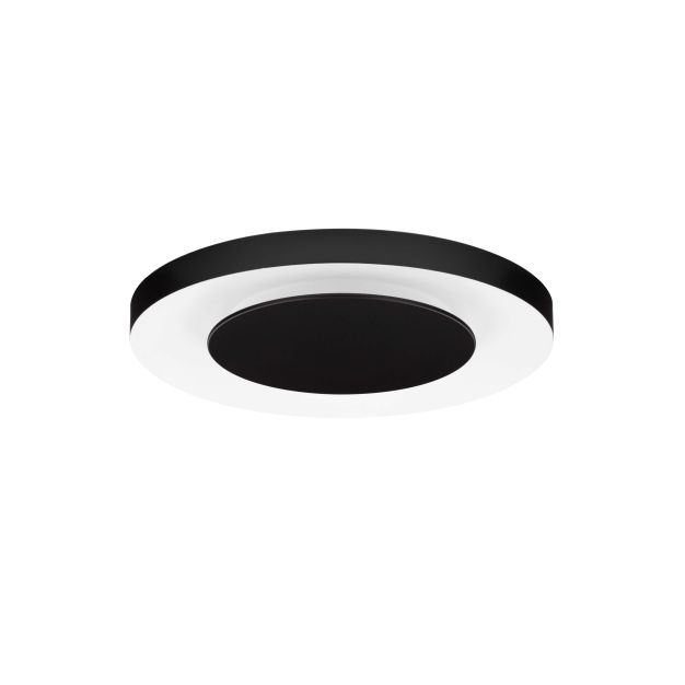 Nova Luce Pada - plafondlamp - Ø 60 x 5 cm - 37W dimbare LED incl. - zandzwart en wit
