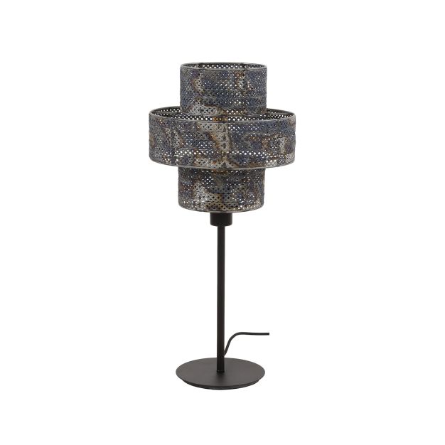 Vico Lantern - tafellamp - Ø 28 x 58 cm - zwart bruin
