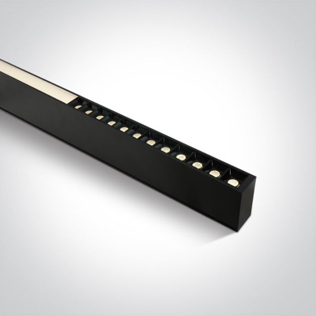 ONE Light LED Linear Profiles - plafond/hanglamp - 120 x 7 x 3,5 cm - 40W LED incl. - zwart - instelbare lichtkleur