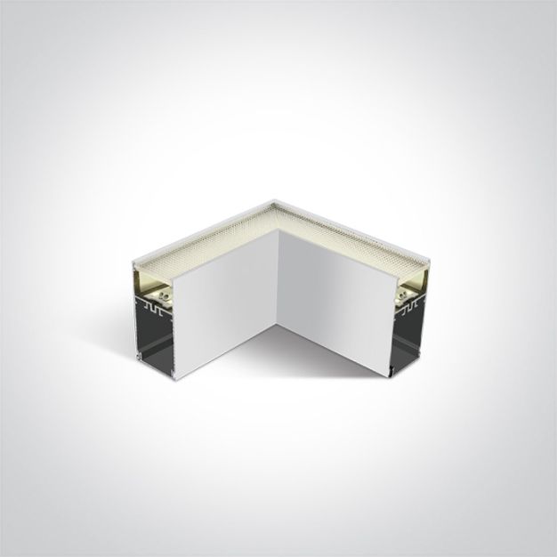 ONE Light LED Linear Accessories - hoek voor 38150A en 38151A - 8W LED incl. - wit - witte lichtkleur