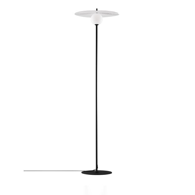 Nova Luce Reflet - vloerlamp - Ø 46 x 162 cm - zandzwart en wit