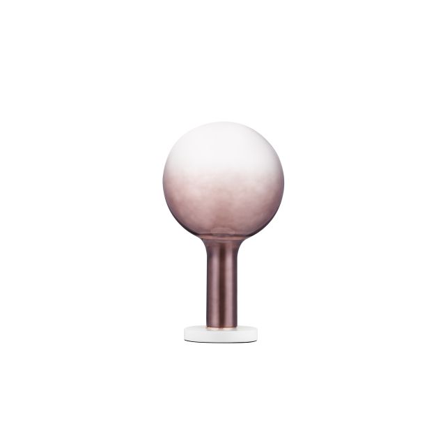 Nova Luce Nostos - tafellamp - Ø 20 x 35 cm - 3W dimbare LED incl. - bruin en goud
