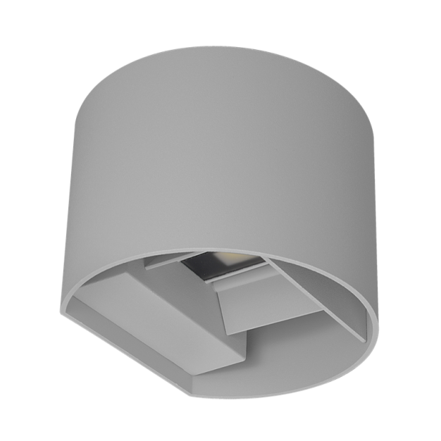 Century Italia Up & Down - wandlamp - 13,5 x 12 x 10 cm - 10W LED incl. - instelbare lichtkleur - IP65 - grijs