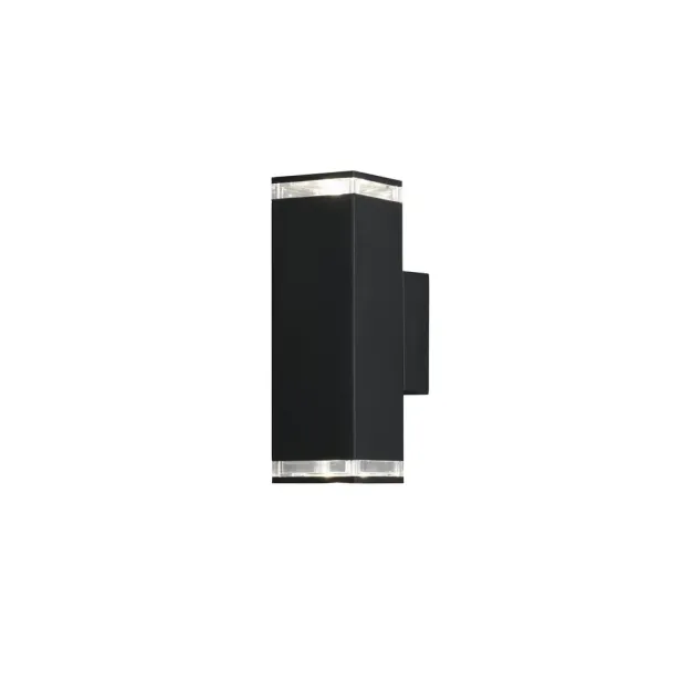 Konstsmide Pollux - buiten wandlamp - 7,5 x 11,5 x 23,5 cm - IP44 - zwart