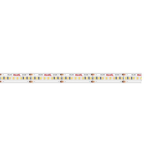 KLUS LED strip - 1cm breed, 500cm lengte - 24Vdc - dimbaar - 14,4W LED per meter - 240 LEDs per meter - IP20