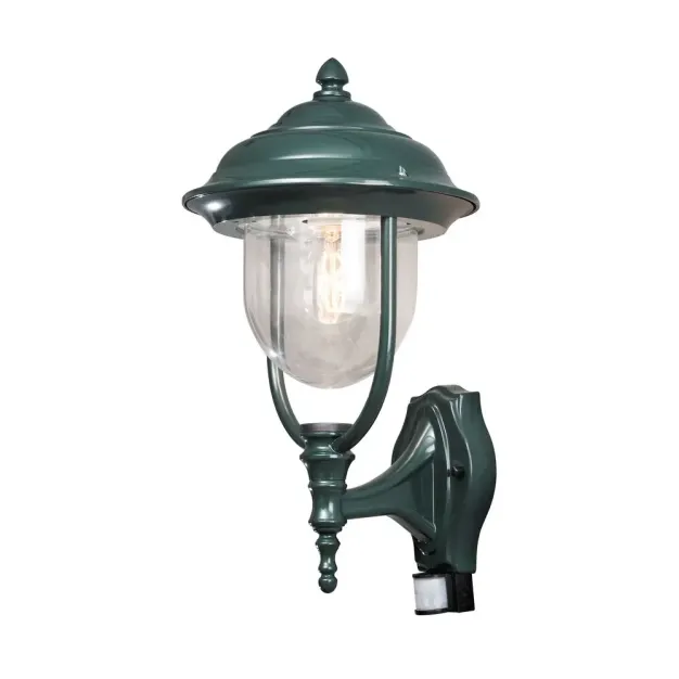 Konstsmide Parma Up - buiten wandlamp met sensor -  24 x 29 x 48 cm - IP44 - groen
