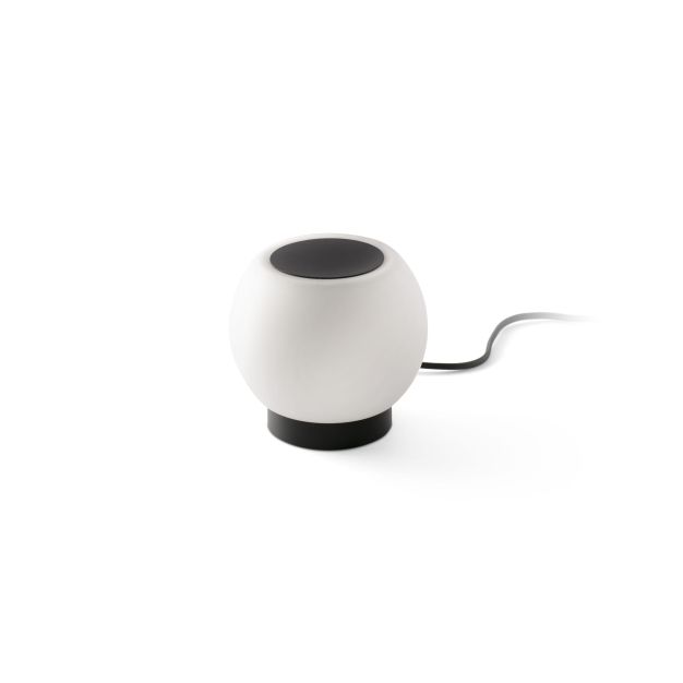 Faro Moy - tafellamp - Ø 14 x 13 cm - 4W LED incl. - mat zwart en wit