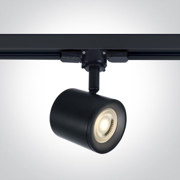 ONE Light GU10 Track Spots - rail spot - 3-fase railsysteem - Ø 7 x 9,6 cm - zwart