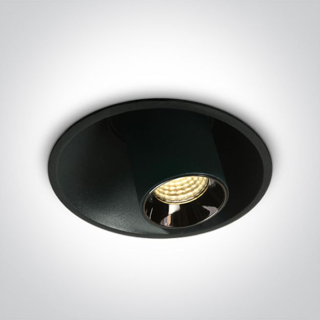 ONE Light Mirror Adjustable Boxes - inbouwspot - Ø 82 mm, Ø 74 mm inbouwmaat - 7W LED incl. - zwart